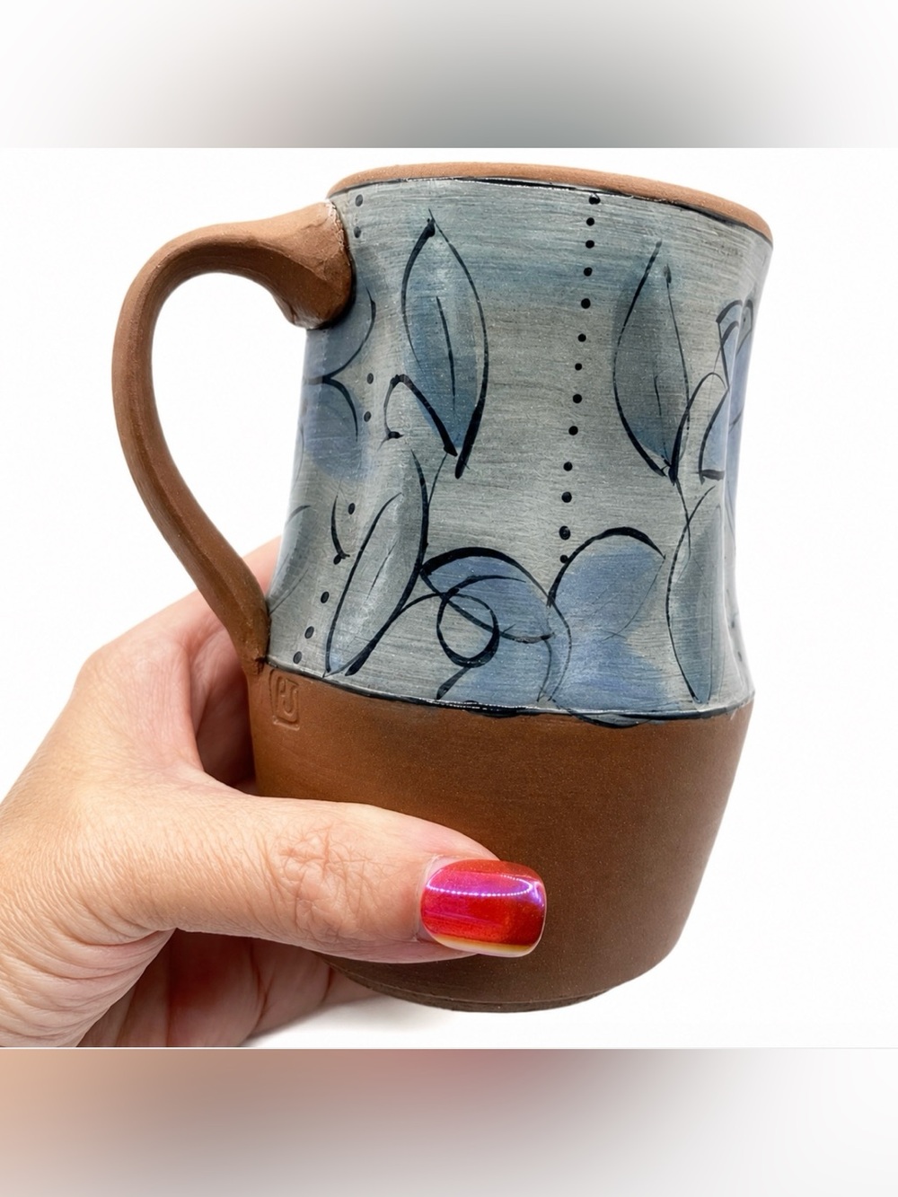 Artisan Pottery Mug Signed PJ Pottery Piece